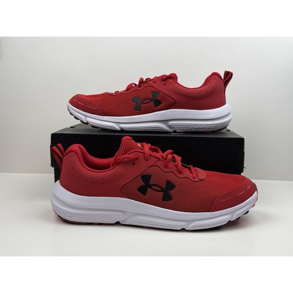 Under Armour Charged Assert 10 Running Shoes Men's Sz 11.5 Red/White 3026175-600